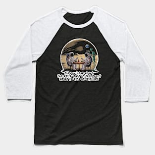 Astronauts dining on the moon Funny Design Baseball T-Shirt